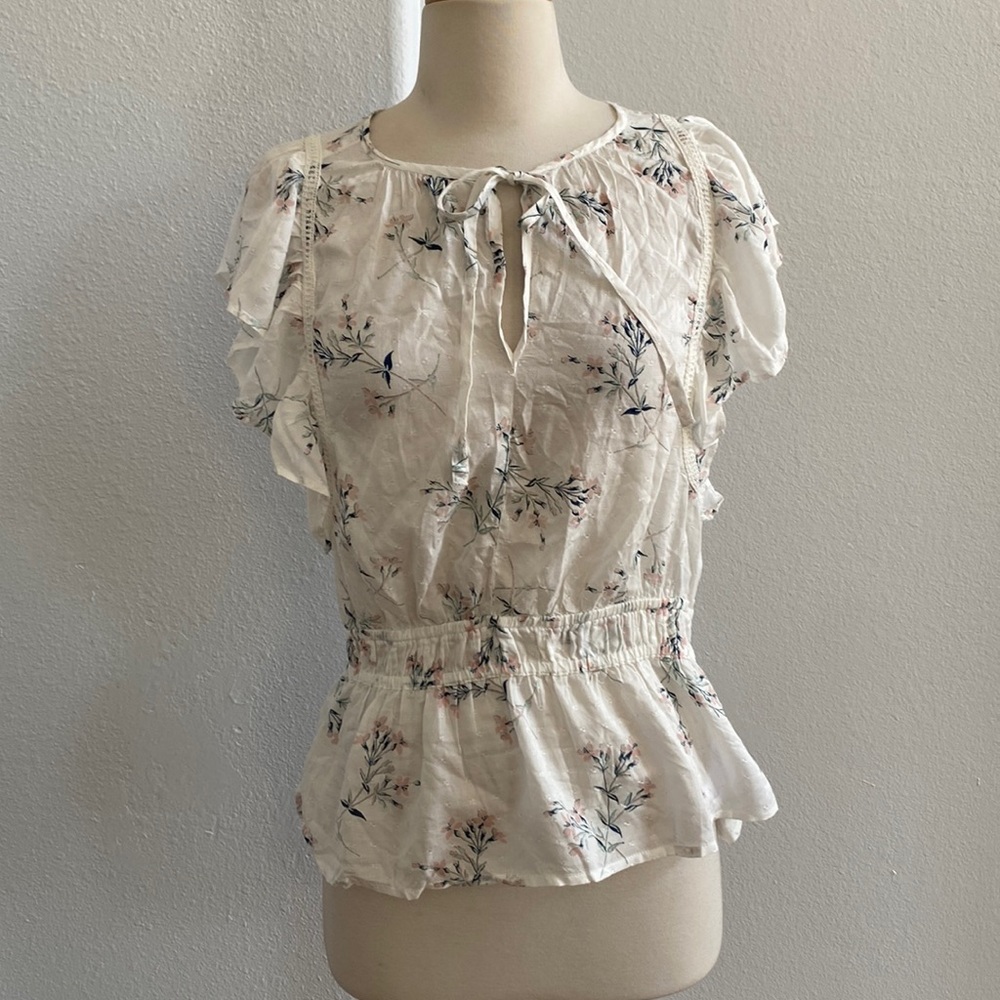 Lucky Brand Arya Floral Blouse Size S/P NEW